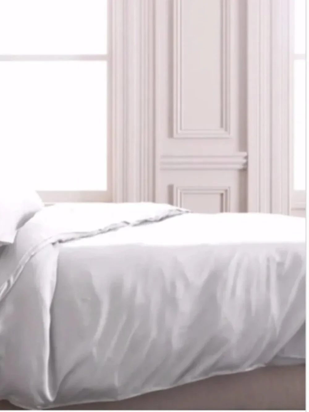 Quince Bamboo King Duvet Cover in White
